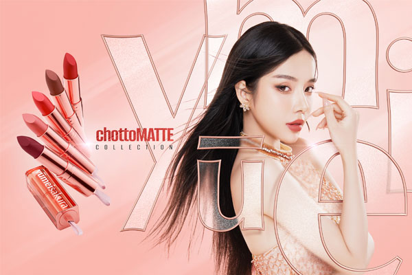 Phù thủy âm nhạc Lyly bắt tay Yumeisakrua ra mắt BST son mới Chotto Matte